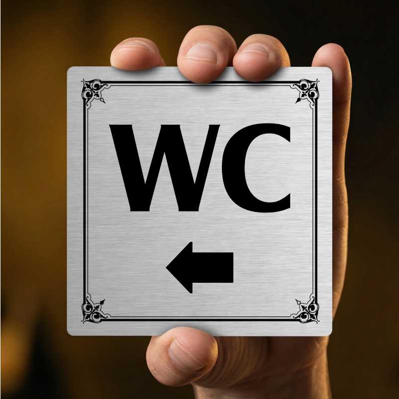 WC vlevo, 100x100mm, zlatá, Texas